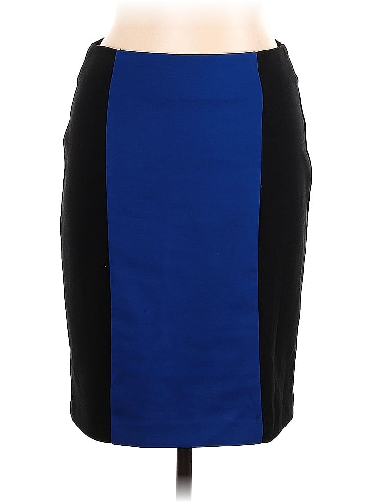 Jupe SAVION En Polyester/rayon – Taille 6, Bleue, Longueur Au-dessus Du Genou, Occasion