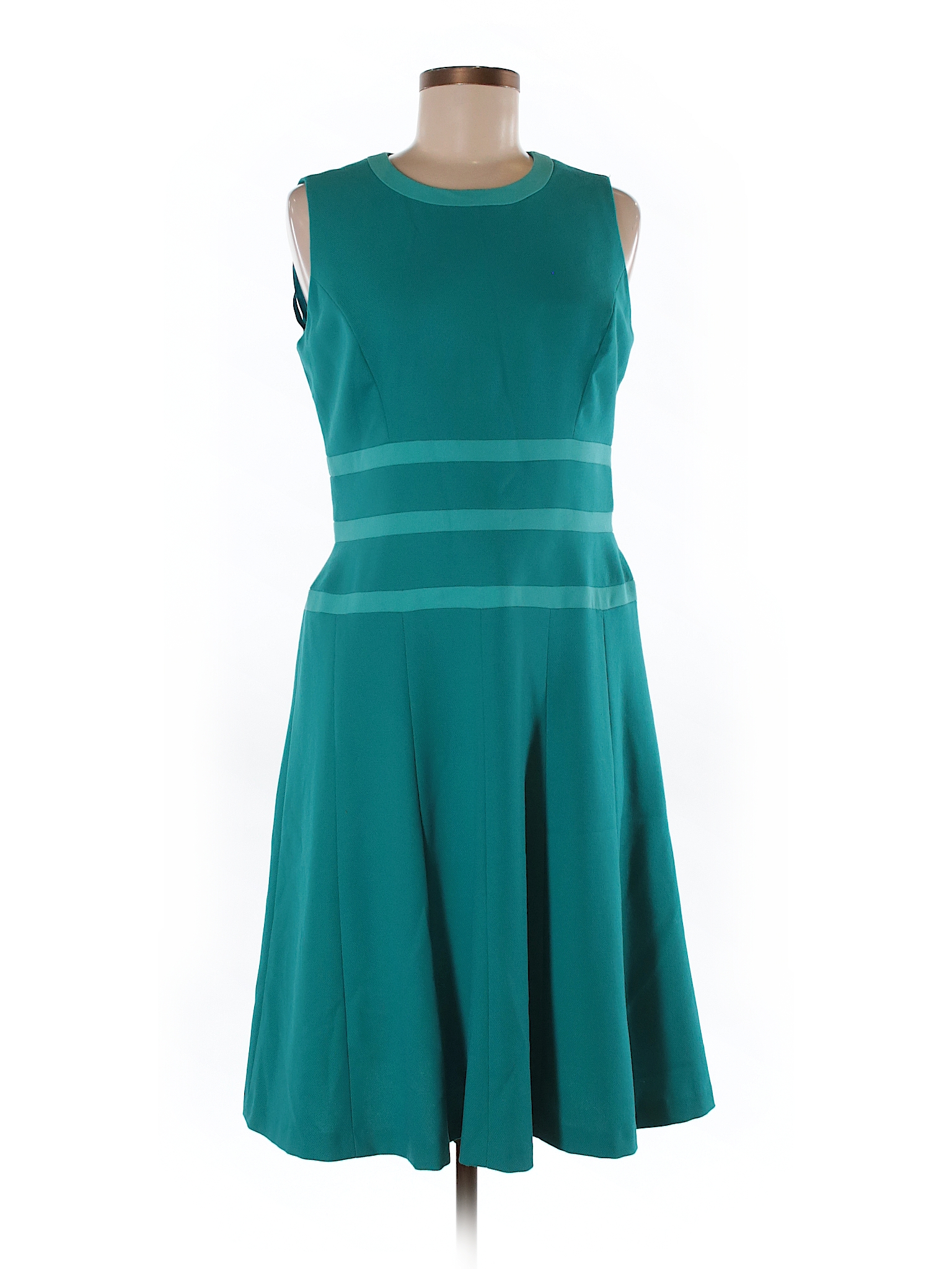 Anne Klein Solid Teal Casual Dress Size 8 (Petite) - 71% off | thredUP