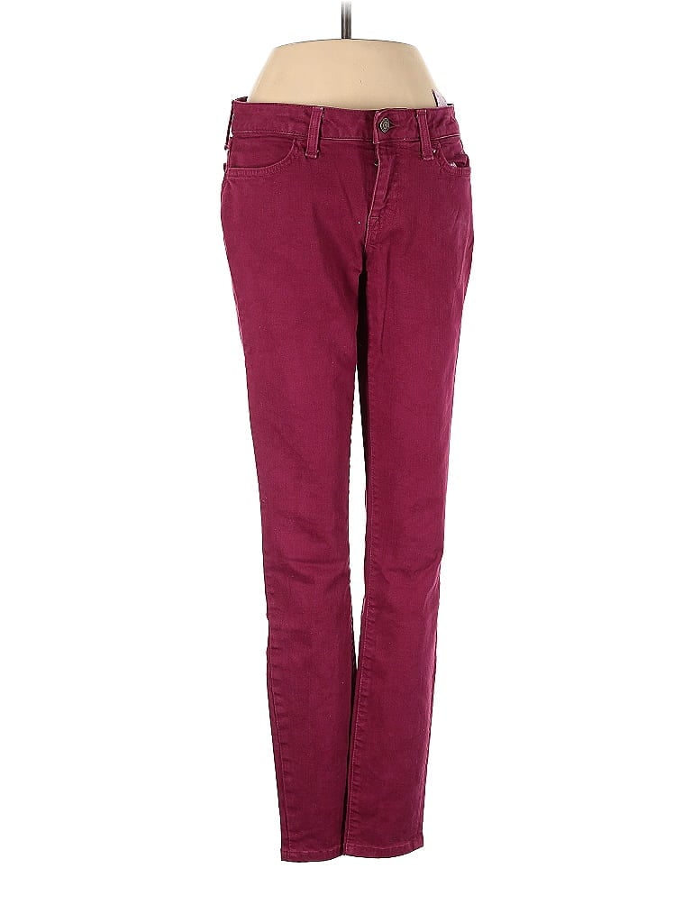 Pre-owned Tommy Hilfiger Jeans In Burgundy