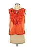 BCBGMAXAZRIA 100% Polyester Orange Sleeveless Blouse Size S - photo 1