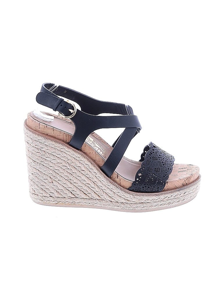 Pre-owned Ferragamo Wedges In Black