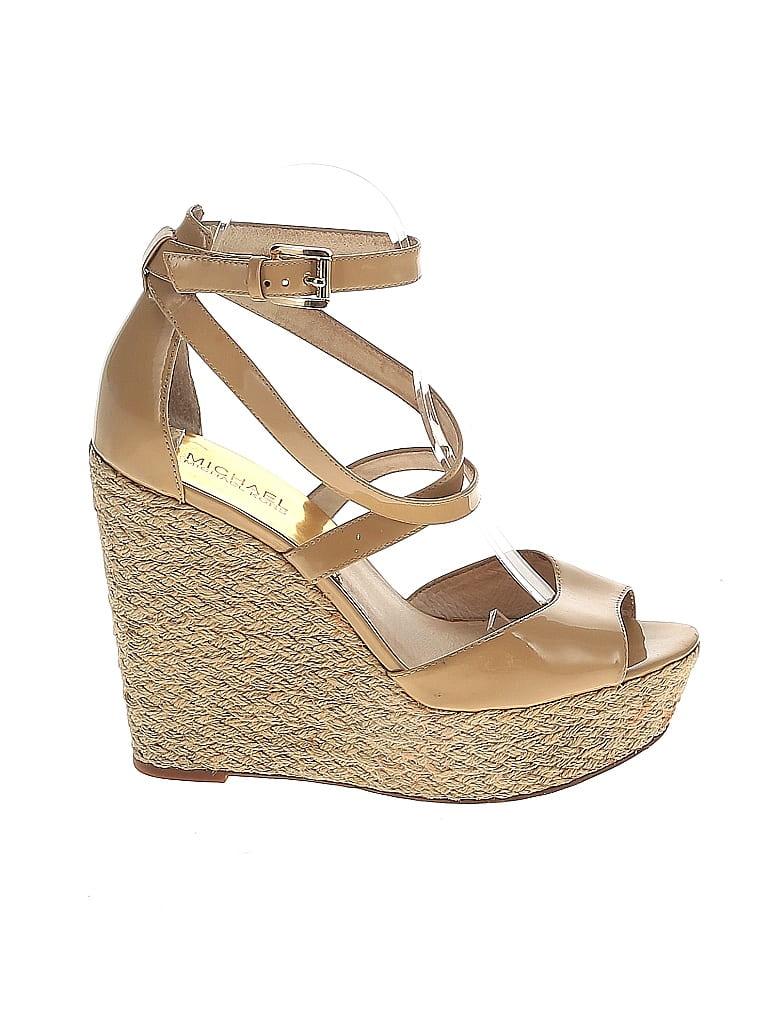 michael kors tan wedges