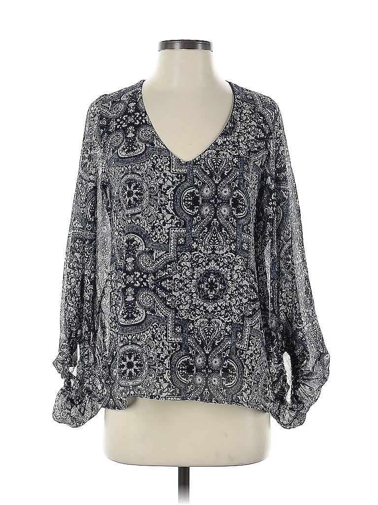 Pre-owned Vici 3/4 Sleeve Blouse In Gray