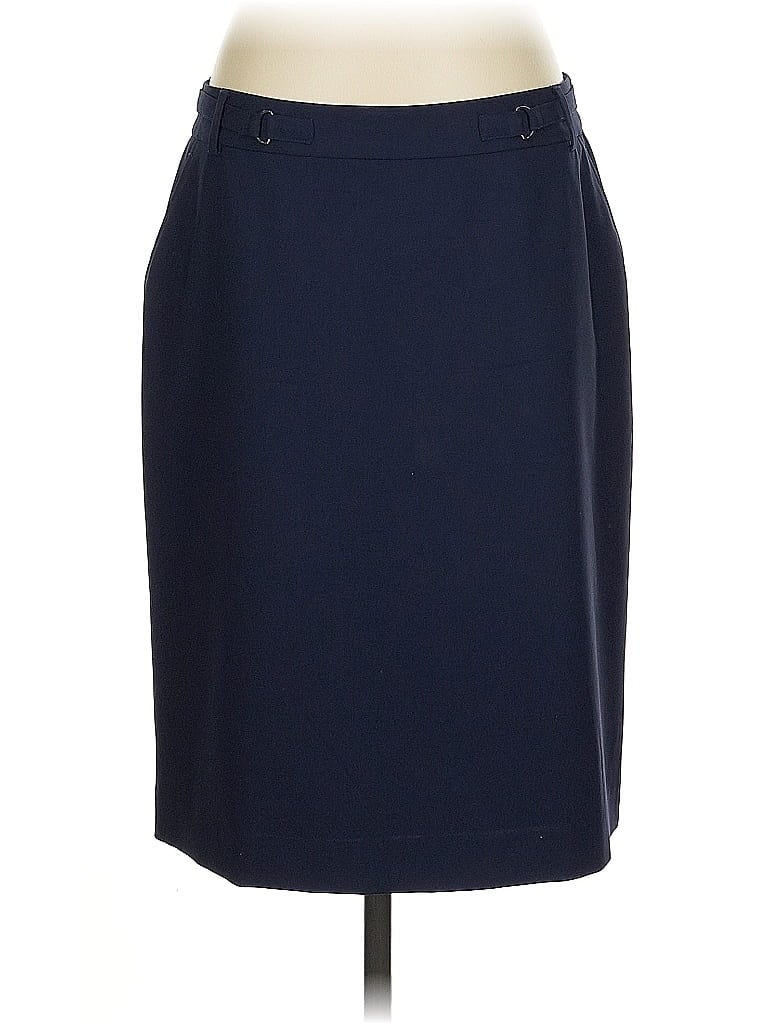 Pre-owned Assorted Brands Wool Skirt In Blue