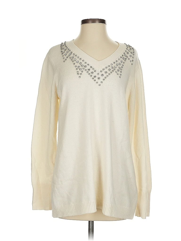 Pre-owned Soft Surroundings Pullover Sweater In White