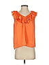 Ann Taylor 100% Polyester Orange Sleeveless Blouse Size S - photo 1