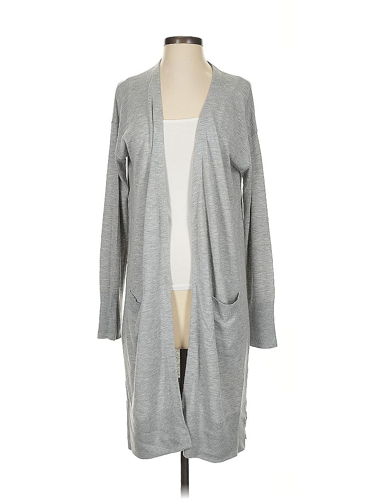 Pre-owned Halogen Cardigan Sweater In Gray