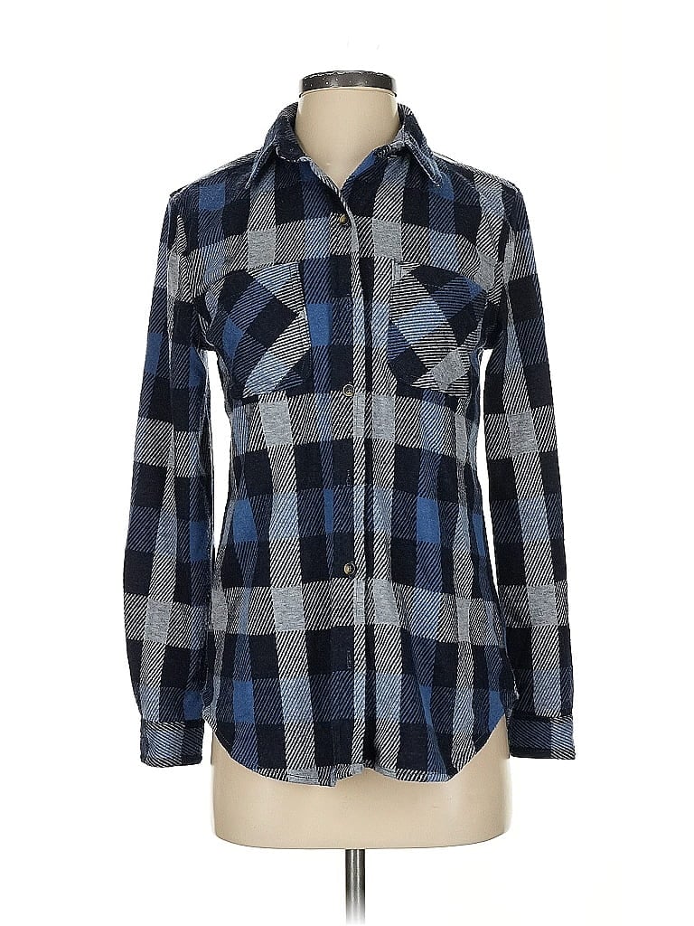 Pre-owned Casa Cabana Long Sleeve Blouse In Blue