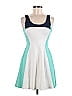 Express Outlet Color Block White Cocktail Dress Size M - photo 1