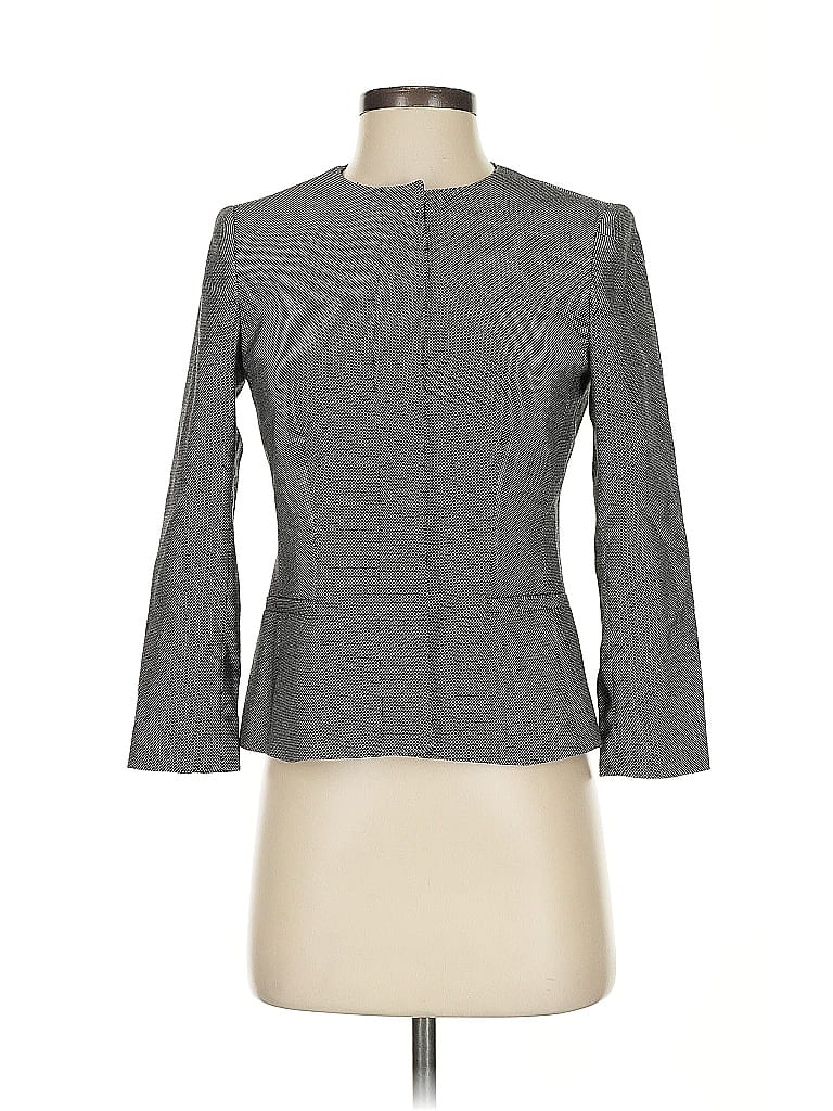 Pre-owned Ann Taylor Blazer Jacket In Gray