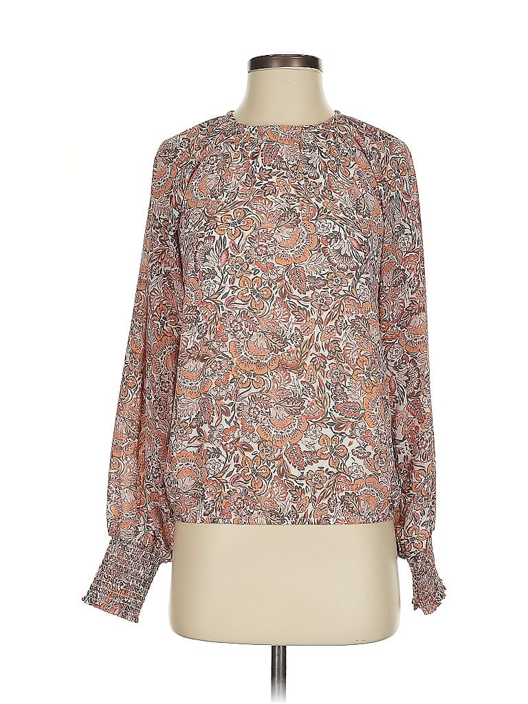 EVEREVE Pre-owned Long Sleeve Blouse In Brown