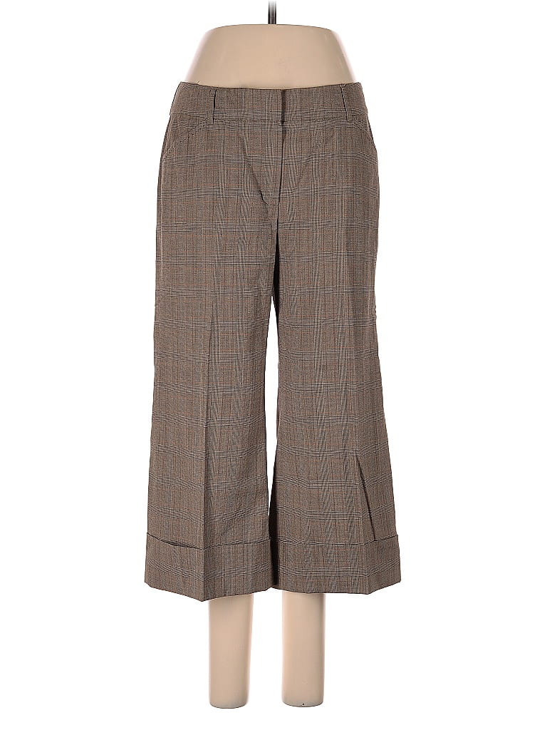 Elie Tahari Plaid Brown Dress Pants Size 8 - photo 1
