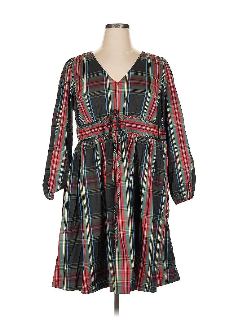 J.Crew Collection Plaid Green Casual Dress Size 16 - 81% off | ThredUp