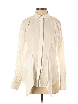 Lauren by Ralph Lauren 100% Cotton Ivory Long Sleeve Blouse Size S