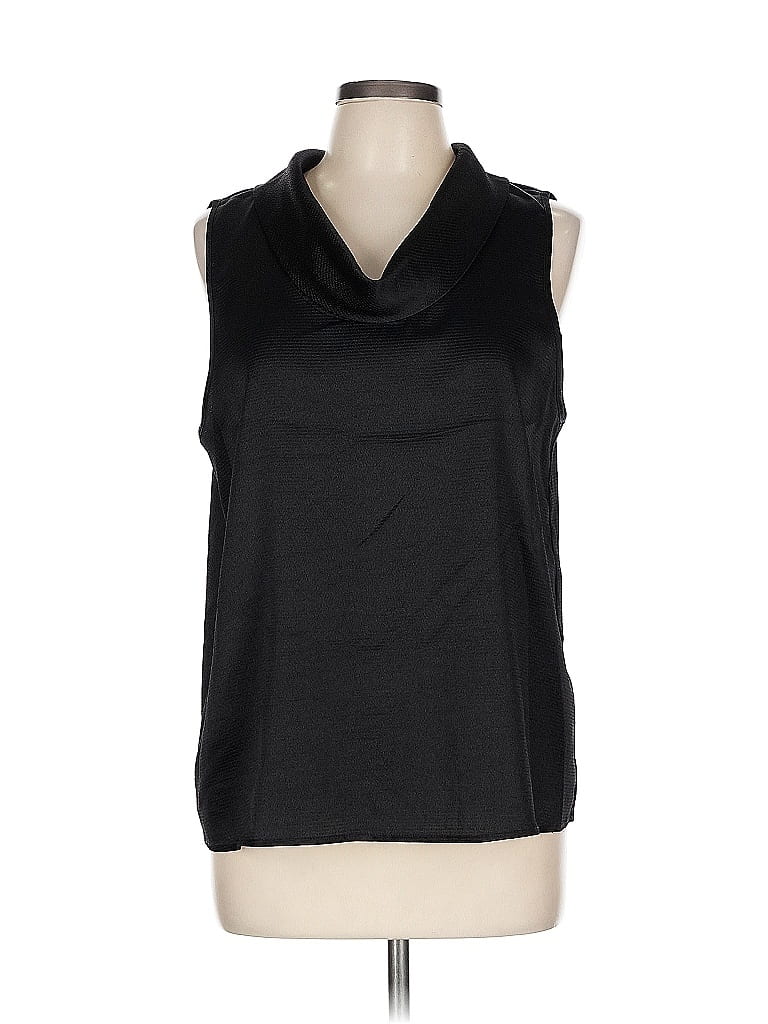 Pre-owned She + Sky Sleeveless Blouse In Black