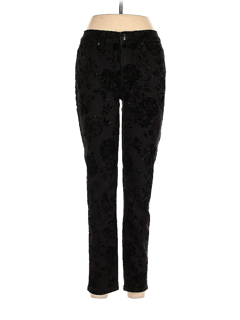 DG^2 by Diane Gilman Paisley Black Jeans Size 6 (petite) - photo 1