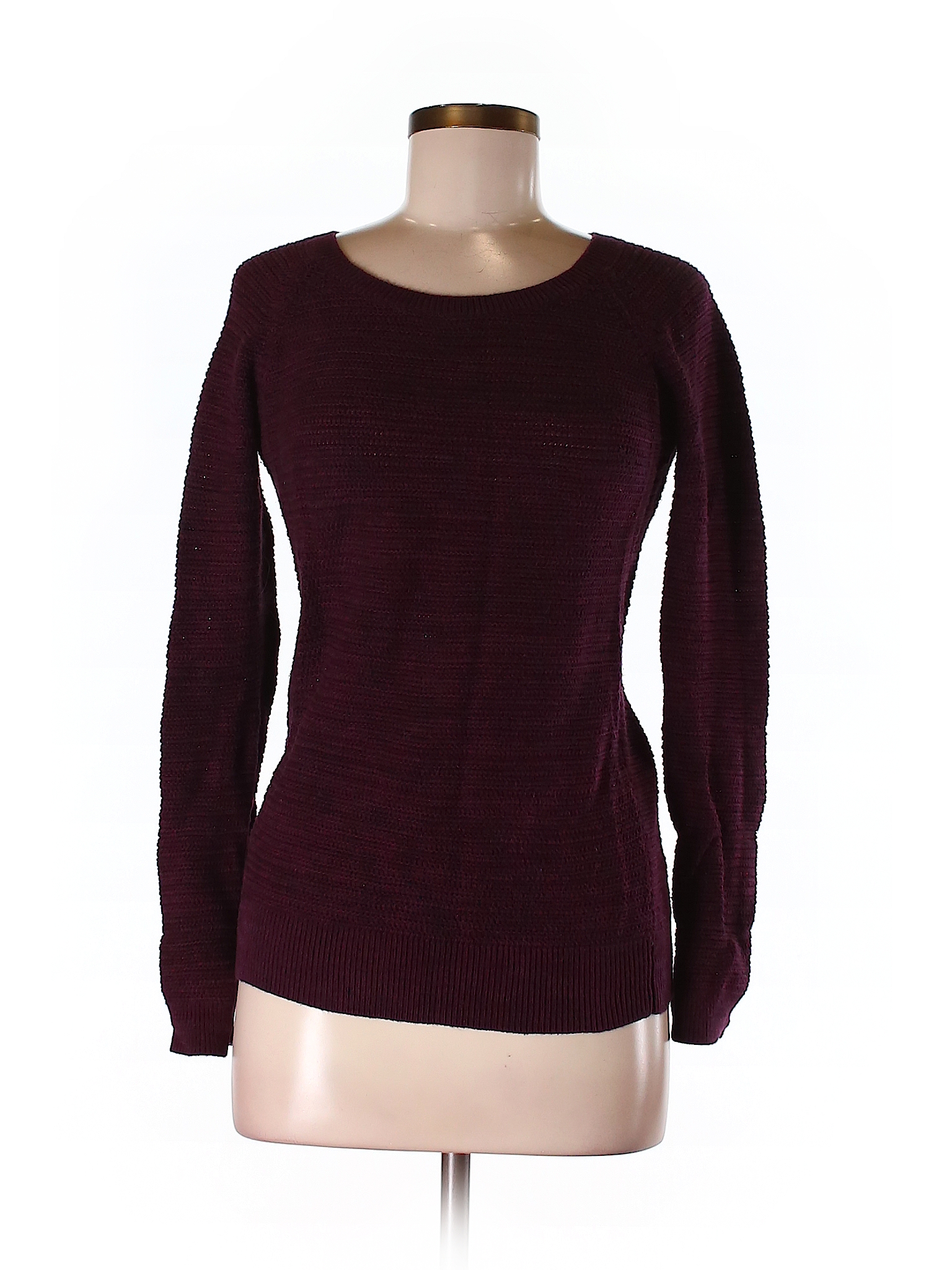 Ann Taylor LOFT 100% Cotton Solid Burgundy Pullover Sweater Size S - 70 ...