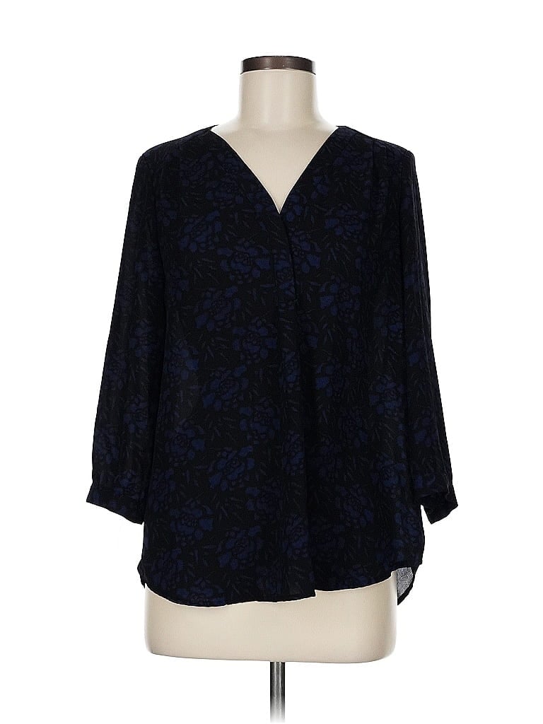 Pre-owned Dalia 3/4 Sleeve Blouse In Blue