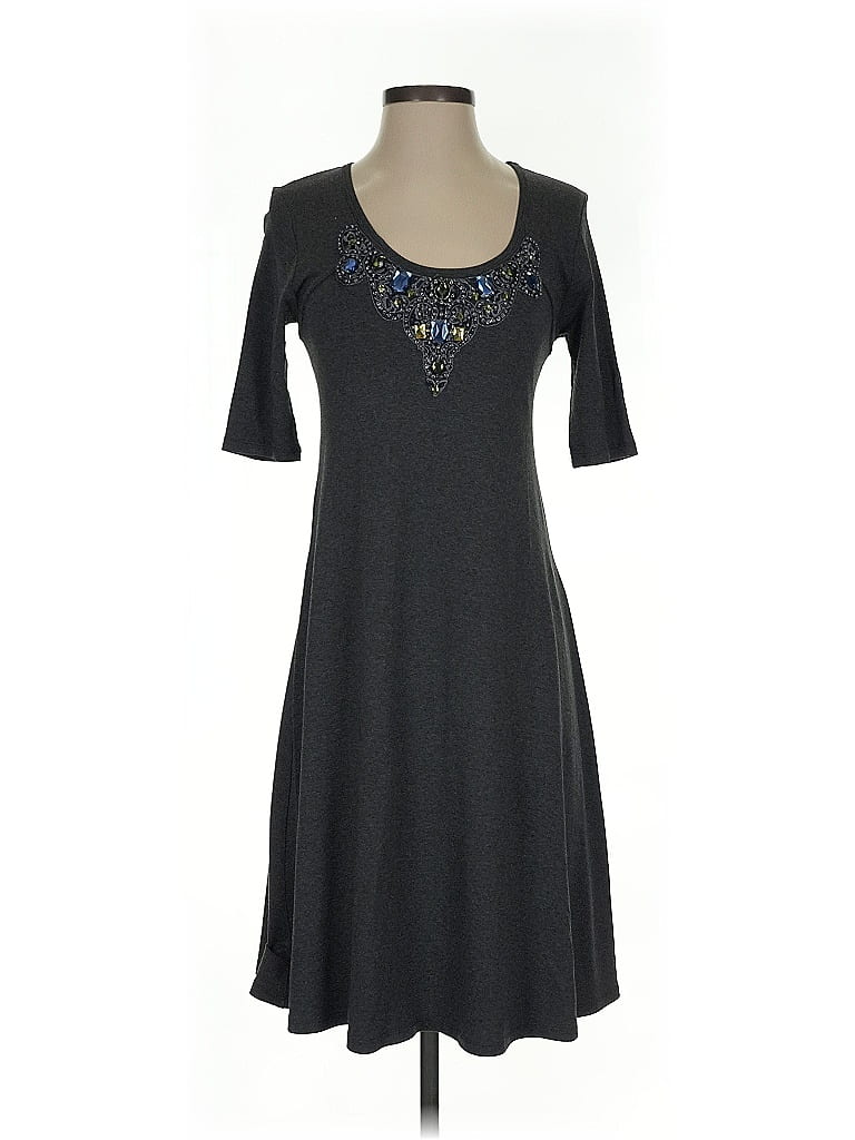 Pre-owned Karen Kane Casual Dress In Gray