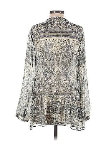 Calypso St. Barth Long Sleeve Silk Top (view 2)