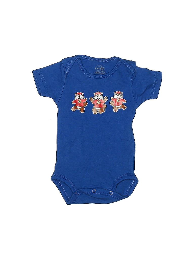 Buc-ees 100% Cotton Blue Short Sleeve Onesie Size 3-6 mo - photo 1