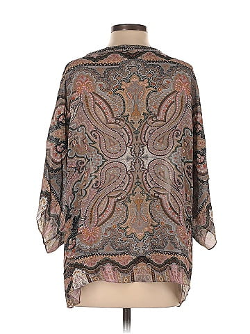 Calypso St. Barth 3/4 Sleeve Silk Top (view 2)