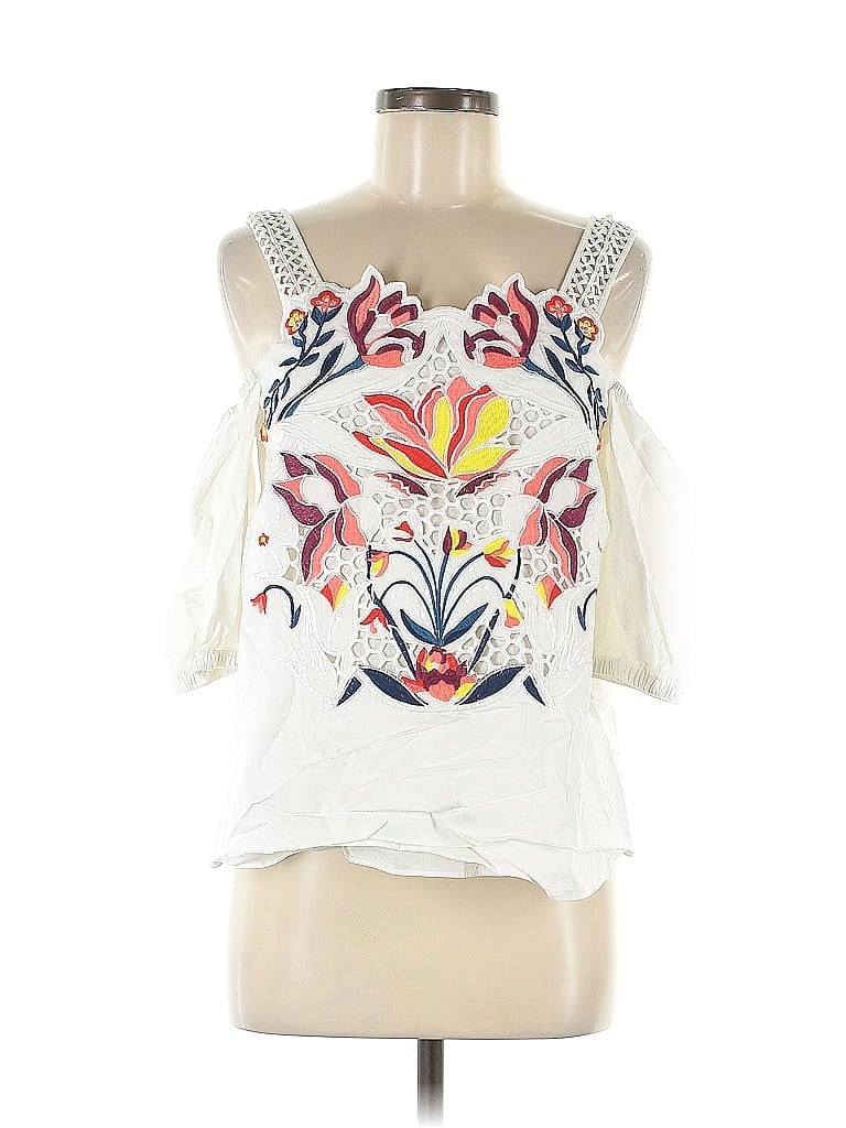 Tanya Taylor White Sleeveless Blouse Size 6 - photo 1
