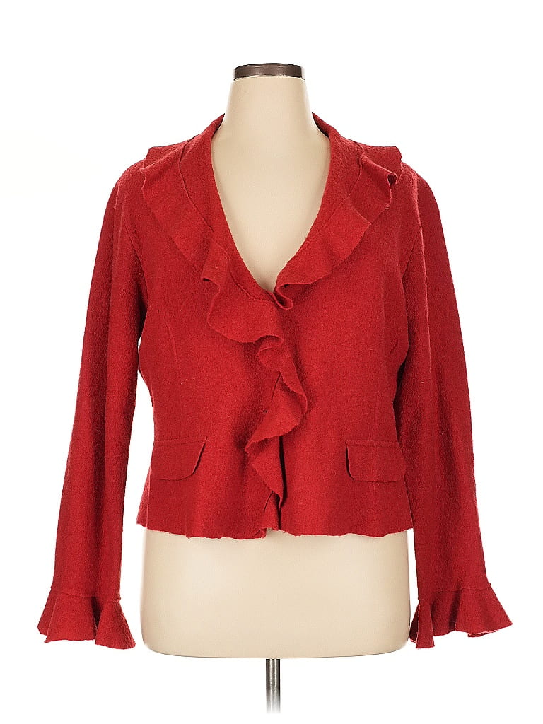 Coldwater Creek 100% Wool Red Jacket Size XL (petite) - photo 1