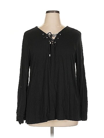 Larry Levine Long Sleeve Blouse (view 1)