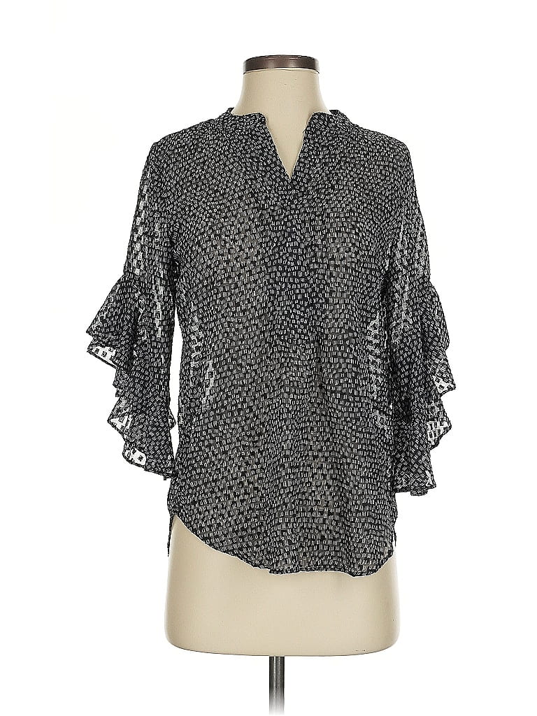 Pre-owned Vince Camuto 3/4 Sleeve Blouse In Gray