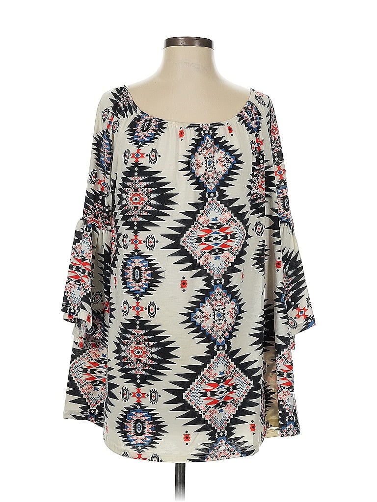 22nd by Binee 100% Polyester Ivory 3/4 Sleeve Blouse Size M - photo 1