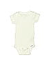 Gerber 100% Cotton Solid Ivory Short Sleeve Onesie Size 0-3 mo - photo 1