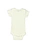 Gerber 100% Cotton Solid Ivory Short Sleeve Onesie Size 0-3 mo - photo 2