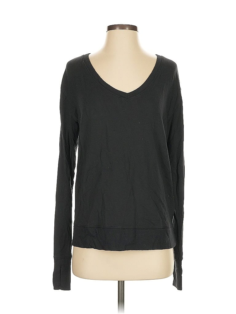 Pre-owned Athleta Long Sleeve T-shirt In Black