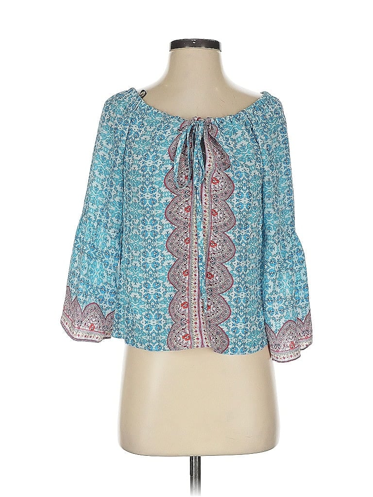 Click to view more detailed imagery on our partner's website Pre-owned Nanette Lepore Long Sleeve Blouse In Blue