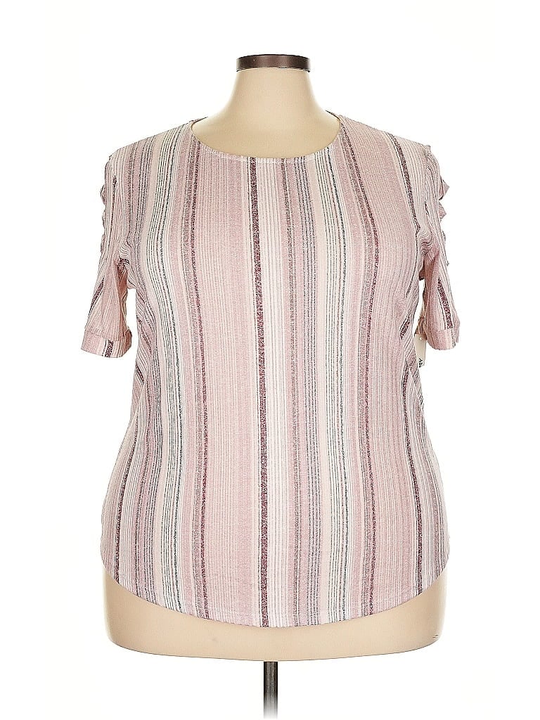 Pre-owned Assorted Brands Short Sleeve Blouse In Pink