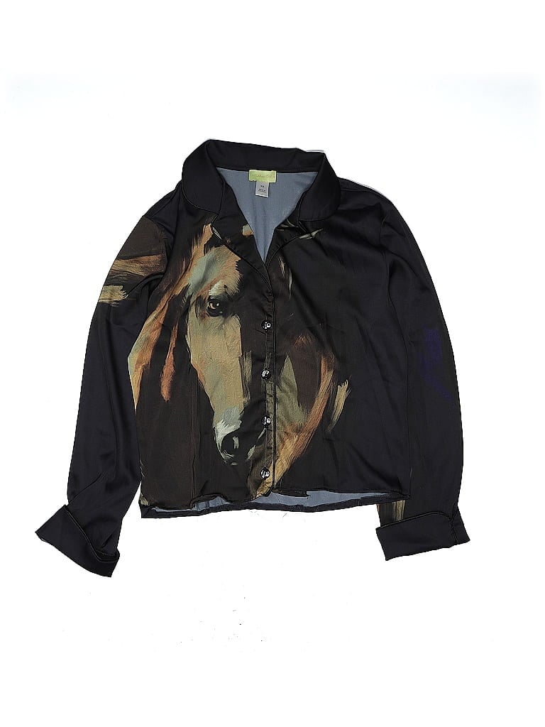 Pre-owned Assorted Brands Kids' Long Sleeve Blouse In Black