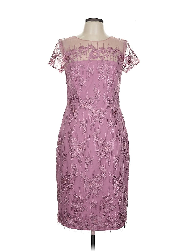 David Meister 100% Polyester Pink Cocktail Dress Size 10 - photo 1