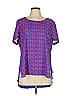 Spense 100% Polyester Purple Short Sleeve Blouse Size XL - photo 1