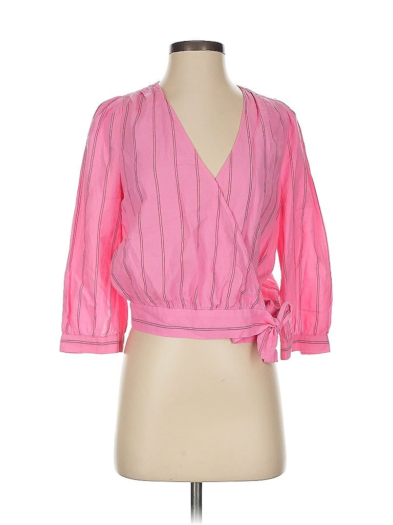 Pre-owned Madewell 3/4 Sleeve Blouse In Pink