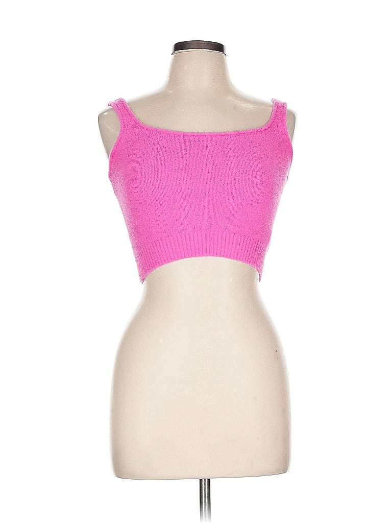 Pre-owned The Drop Tube Top Pink Strapless Neckline Tops