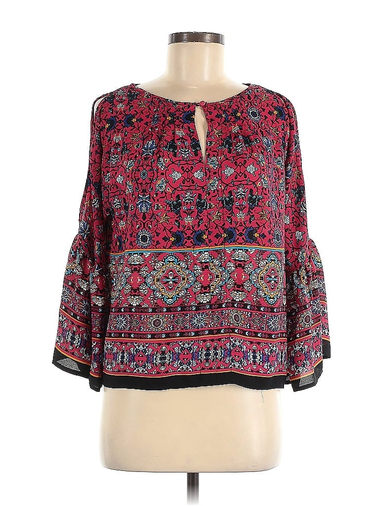 Pre-owned Romeo & Juliet Couture 3/4 Sleeve Blouse In Red