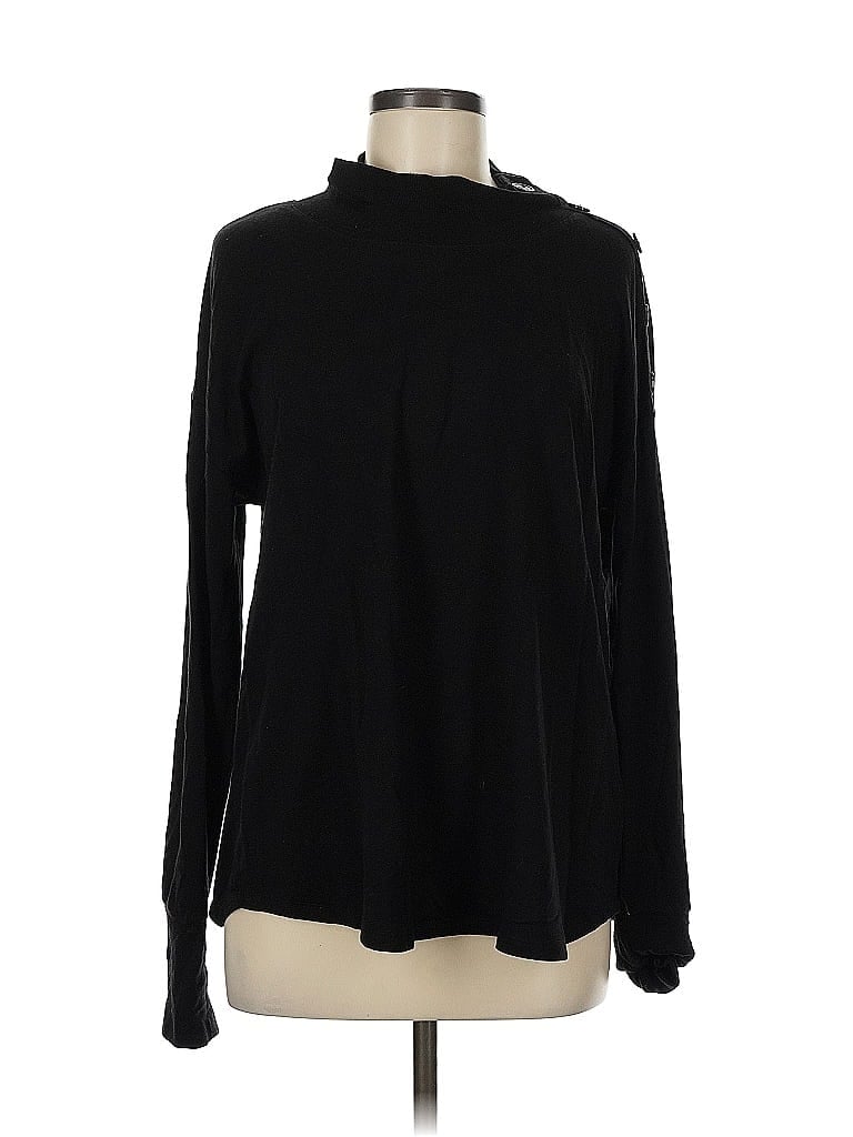 Pre-owned Cable & Gauge Turtleneck Sweater In Black