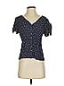 J.Crew 100% Viscose Polka Dots Blue Short Sleeve Blouse Size 00 - photo 1
