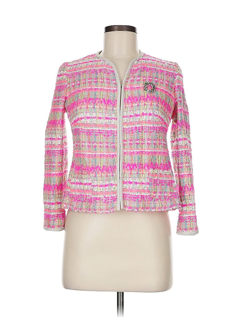 Vilagallo DOROTHEA Rosa Twill Jacket With Black And White Border 31805