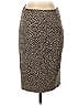 Les Copains Chevron-herringbone Brown Wool Skirt Size 0 - photo 1