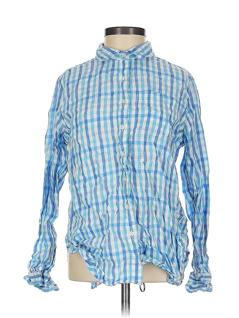 Pre-owned L.l.bean Long Sleeve Button Down Shirt In Blue