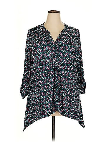 Indigo 3/4 Sleeve Blouse (view 1)