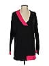 Caryn Vallone 100% Acrylic Color Block Black Pullover Sweater Size S - photo 1