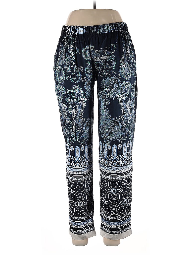 Mary Square Cloudsilk Crop Pants- Blue